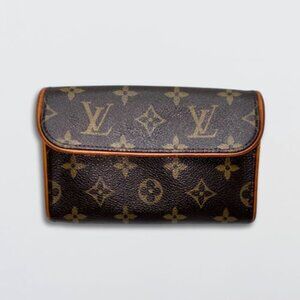 Louis Vuitton Pochette Florentine Belt Bag Monogram Canvas Brown Women's Small